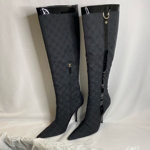 GUCCI Vernice Diamond Boot SIZE 8.5